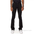 Slim Fit Hip Hop Flared Patchwork Stacked Jeans